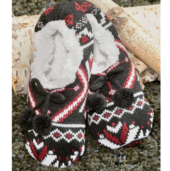 Muk Luks Pom Slipper Socks - Picture 3 of 6